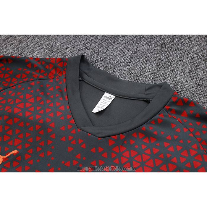 Chandal del Manchester City Manga Corta 2023-2024 Rojo - Pantalon Corto